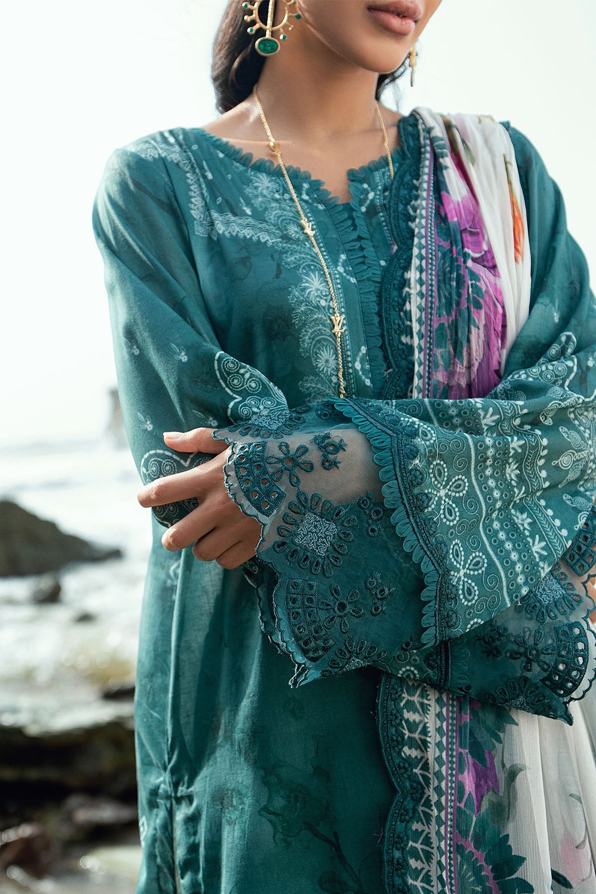 [ SUIT B ] - NUREH GARDENIA LAWN EMBROIDERED AND PRINTED 2026
