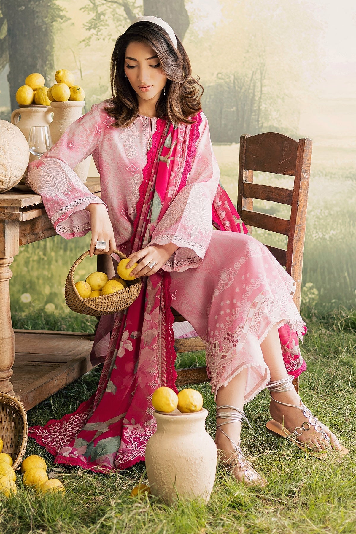 [ SUIT A ] - NUREH BLOOM LAWN EMBROIDERED AND PRINTED DORIYA COLLECTION 2026