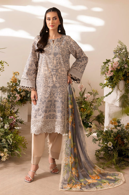 CHARIZMA BASICS EMBROIDERED LAWN WITH EMBROIDERED LAWN DUPATTA 2025