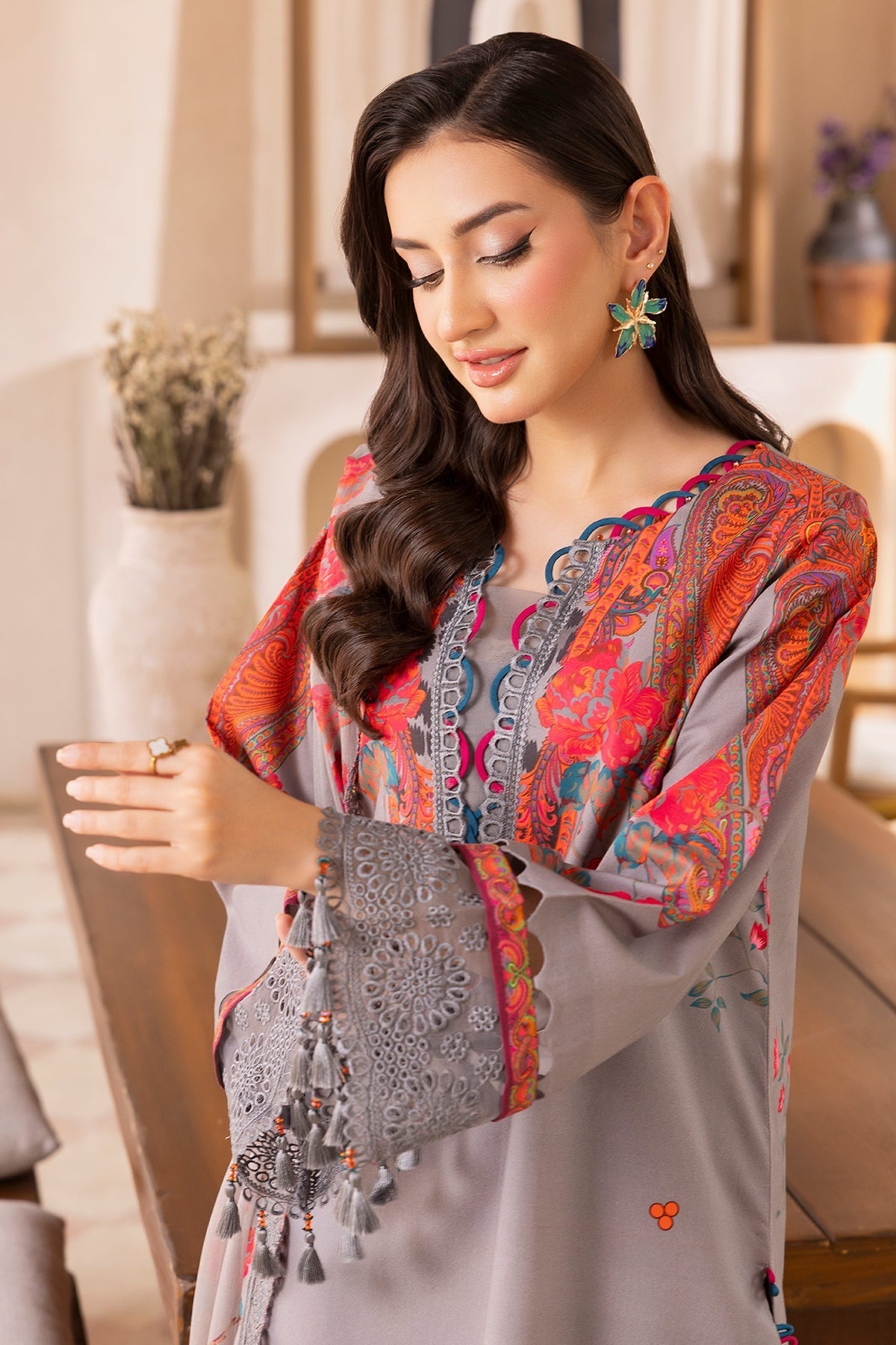 CHARIZMA BASICS EMBROIDERED LAWN WITH EMBROIDERED LAWN DUPATTA 2025