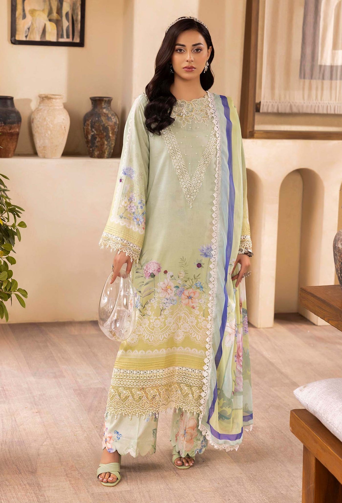 ADANS LIBAS CHANTELLE LAWN EMBROIDERED 2025