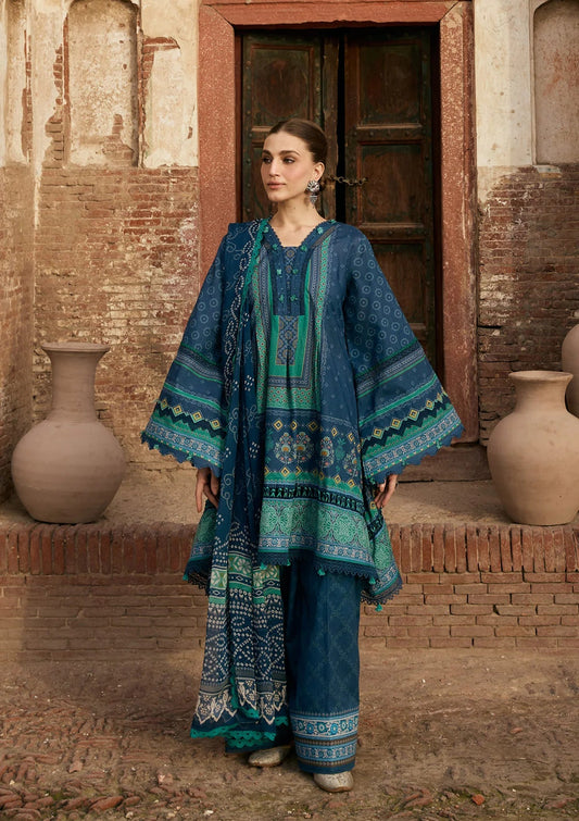 [ SUIT B ] - KAHF AANGAN LUXURY PRINT LAWN WITH CHIFFON DUPATTA 2026