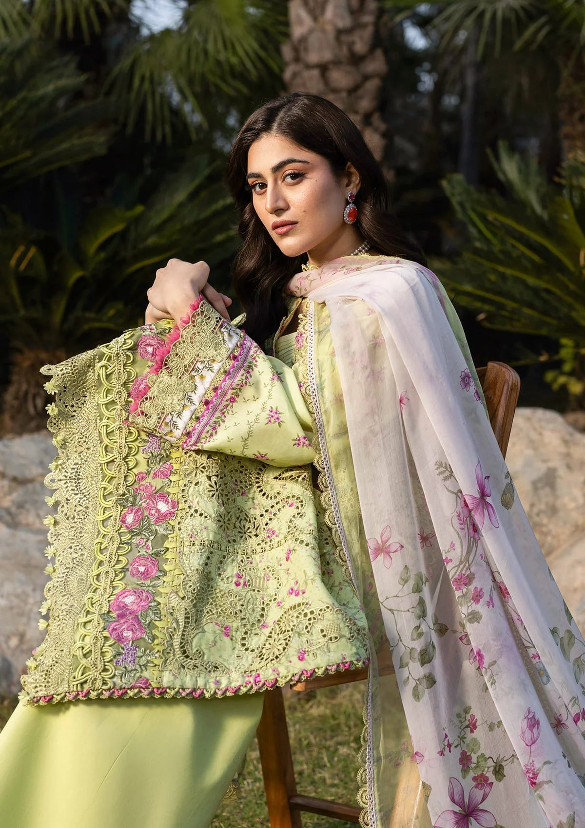 [ SUIT G ] - ELAF CHIKANKARI PRINTS WITH CHIFFON DUPATTA 2026