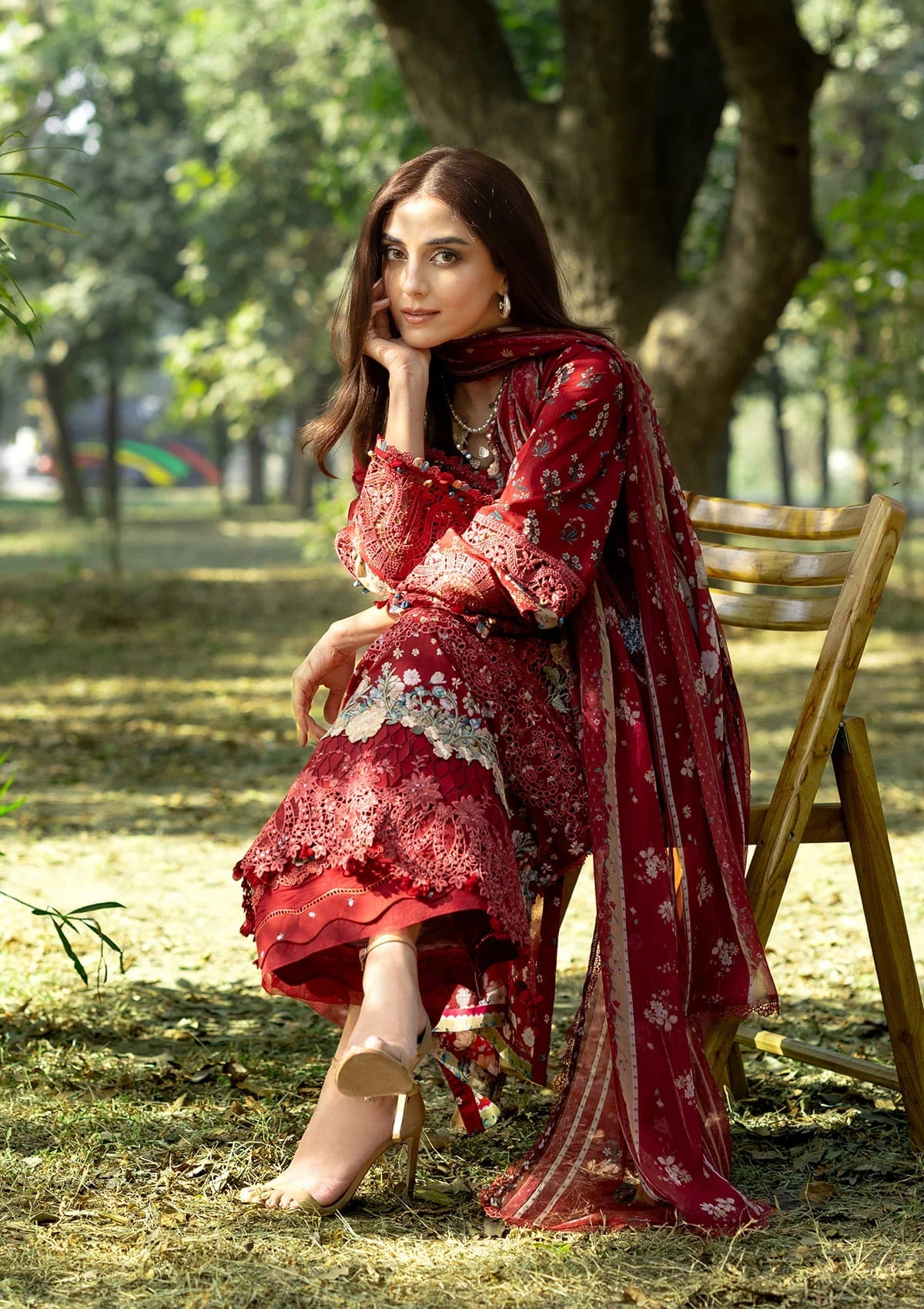 [ SUIT C ] - ELAF CHIKANKARI PRINTS WITH CHIFFON DUPATTA 2026