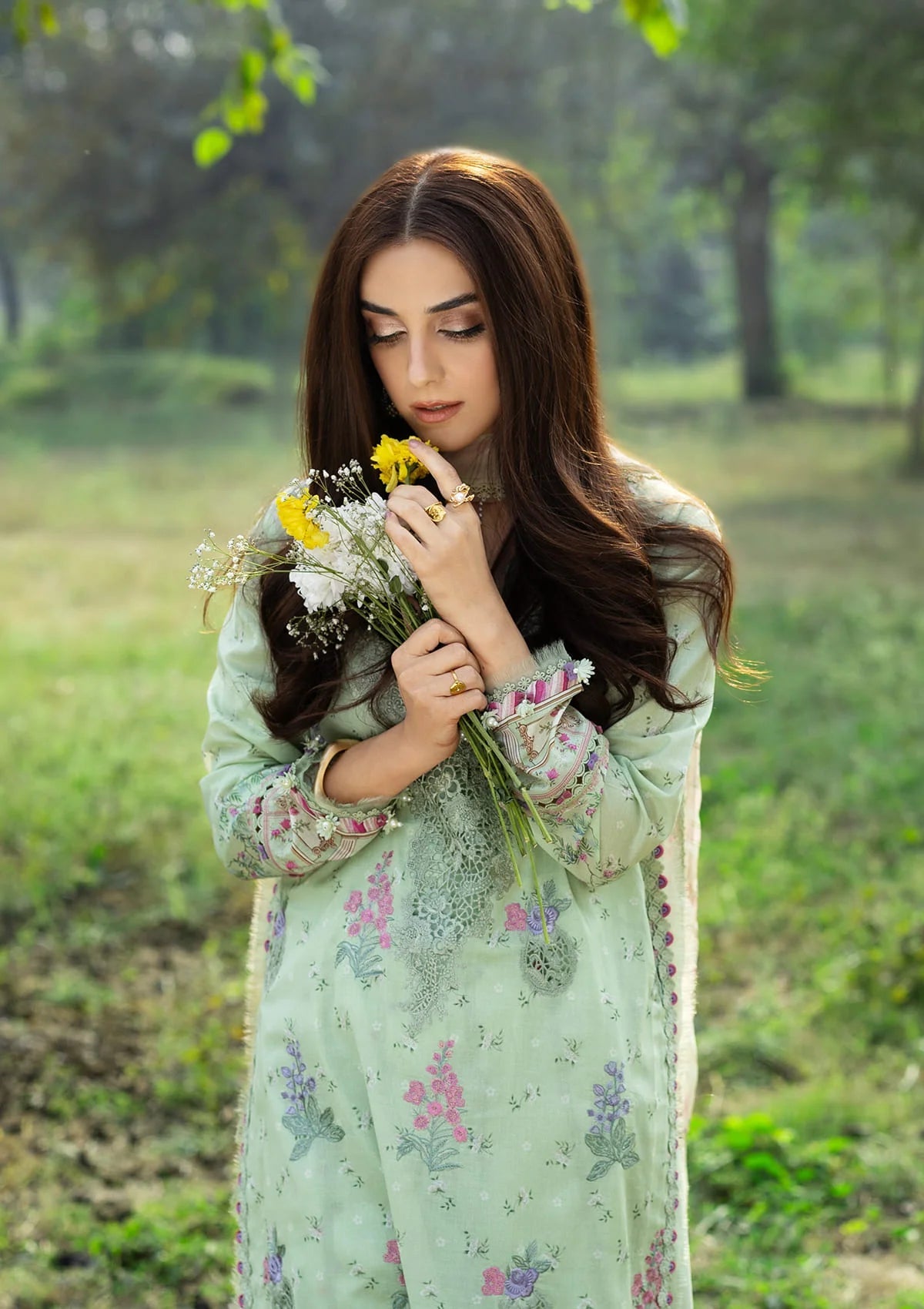 [ SUIT J ] - ELAF CHIKANKARI PRINTS WITH CHIFFON DUPATTA 2026