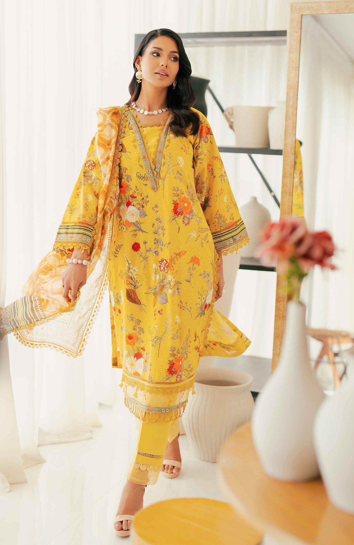 ALZOHAIB BLOOM SUNSHINE COTTON SILK COLLECTION 2024