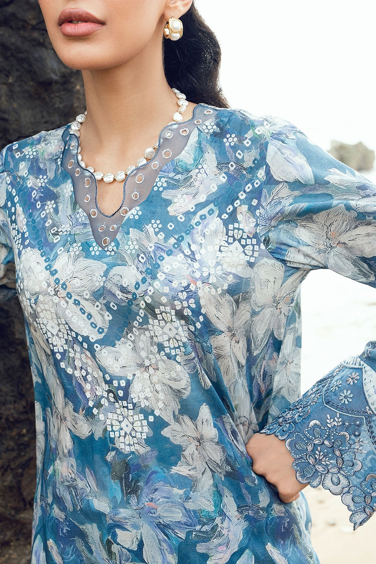 [ SUIT E ] - NUREH GARDENIA LAWN EMBROIDERED AND PRINTED 2026