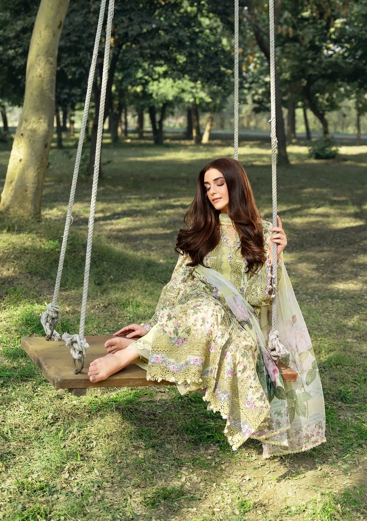 [ SUIT O ] - ELAF CHIKANKARI PRINTS WITH CHIFFON DUPATTA 2026