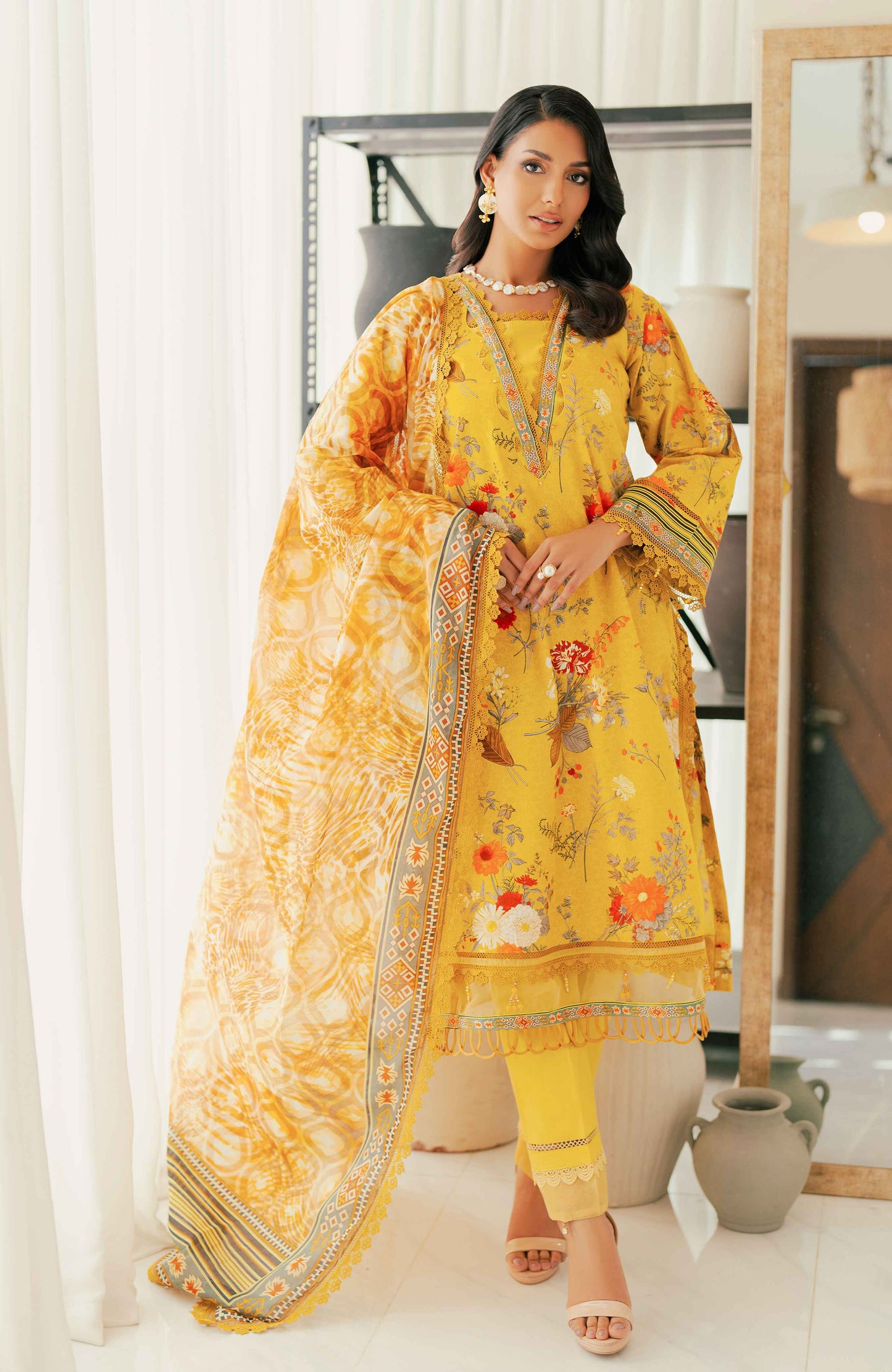 ALZOHAIB BLOOM SUNSHINE COTTON SILK COLLECTION 2024