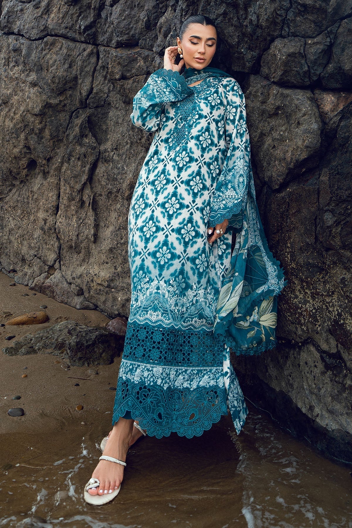[ SUIT H ] - NUREH GARDENIA LAWN EMBROIDERED AND PRINTED 2026
