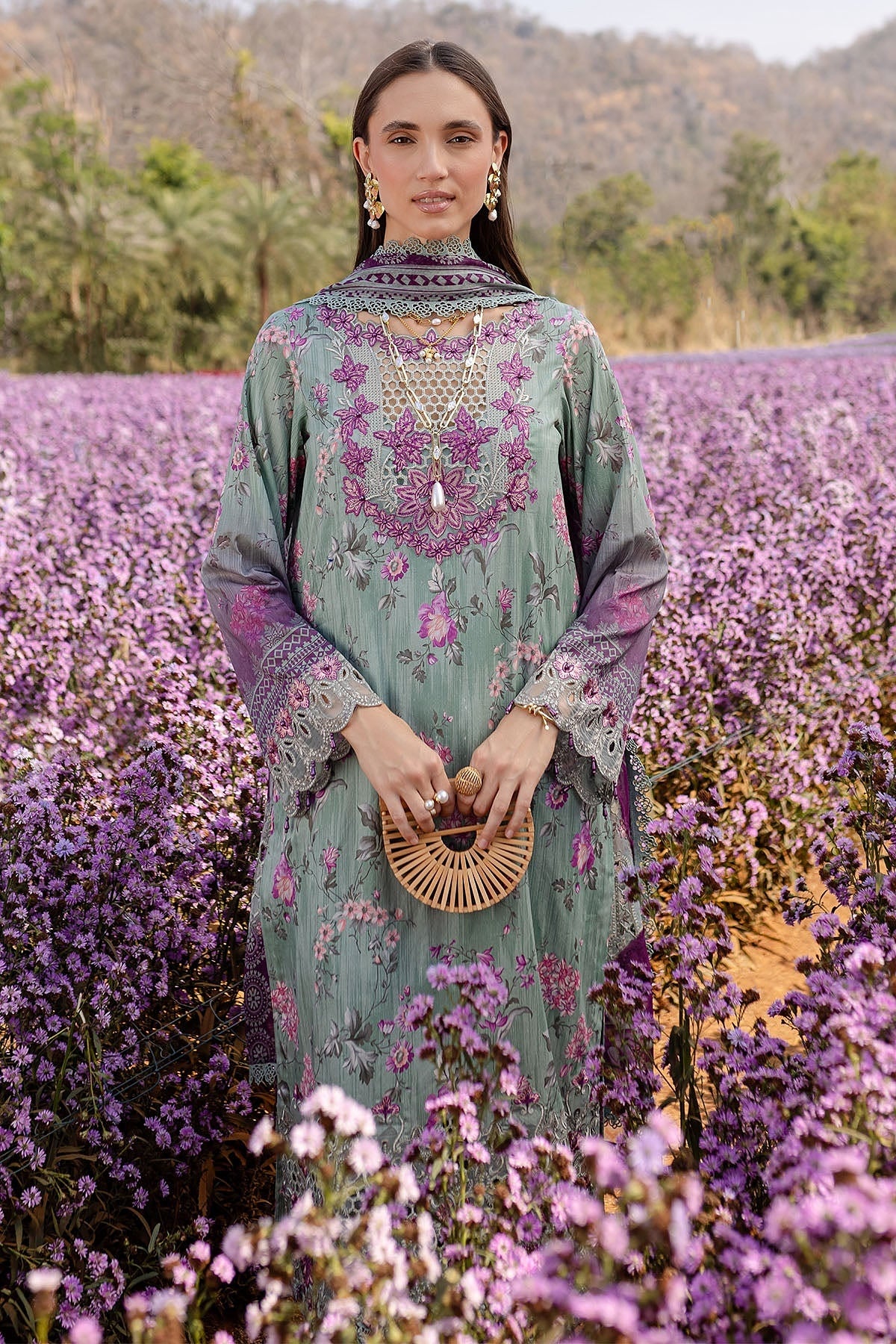 NUREH BLOOM LAWN PRINTED EMBROIDERED COLLECTION 2025
