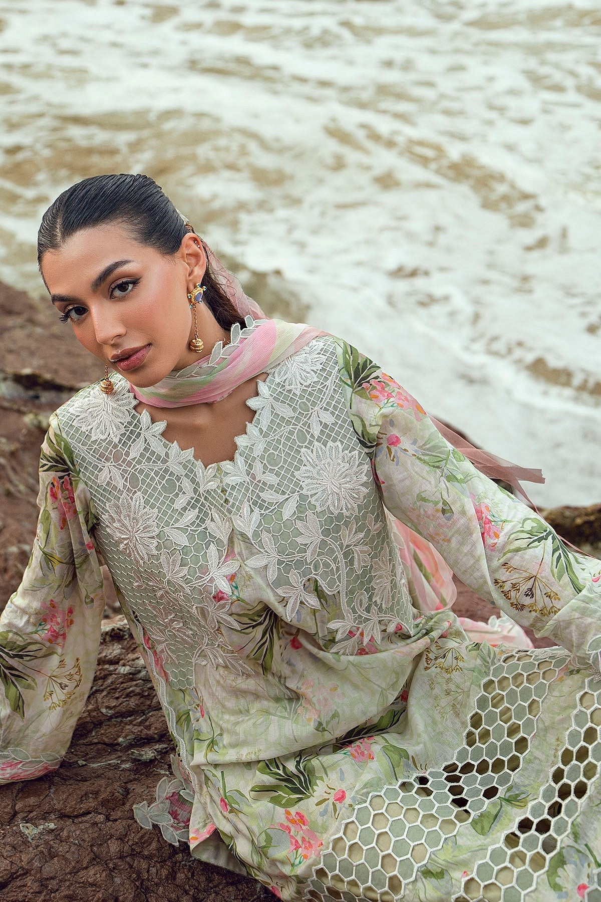 [ SUIT G ] - NUREH GARDENIA LAWN EMBROIDERED AND PRINTED 2026