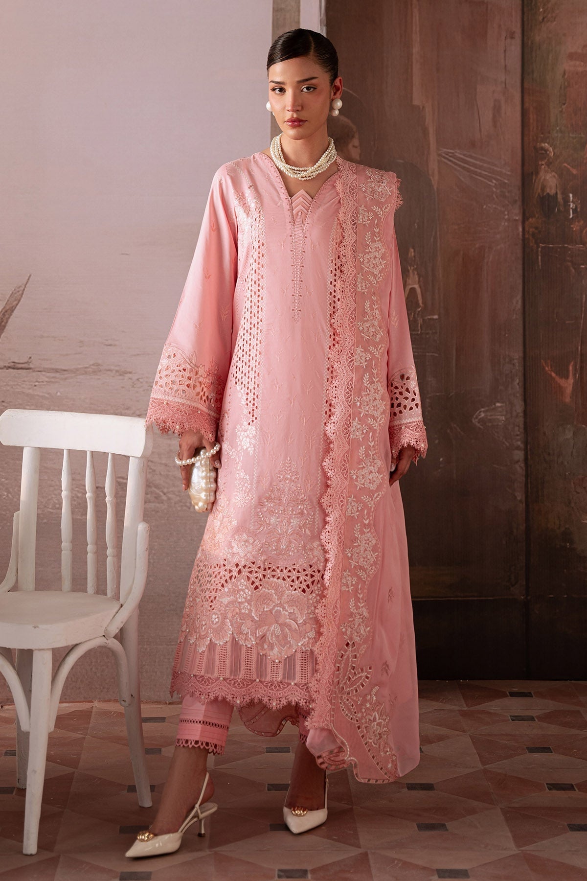 [ SUIT D ] - NUREH FEYA EMBROIDERED LAWN WITH EMBROIDERED CHIFFON DUPATTA COLLECTION 2026