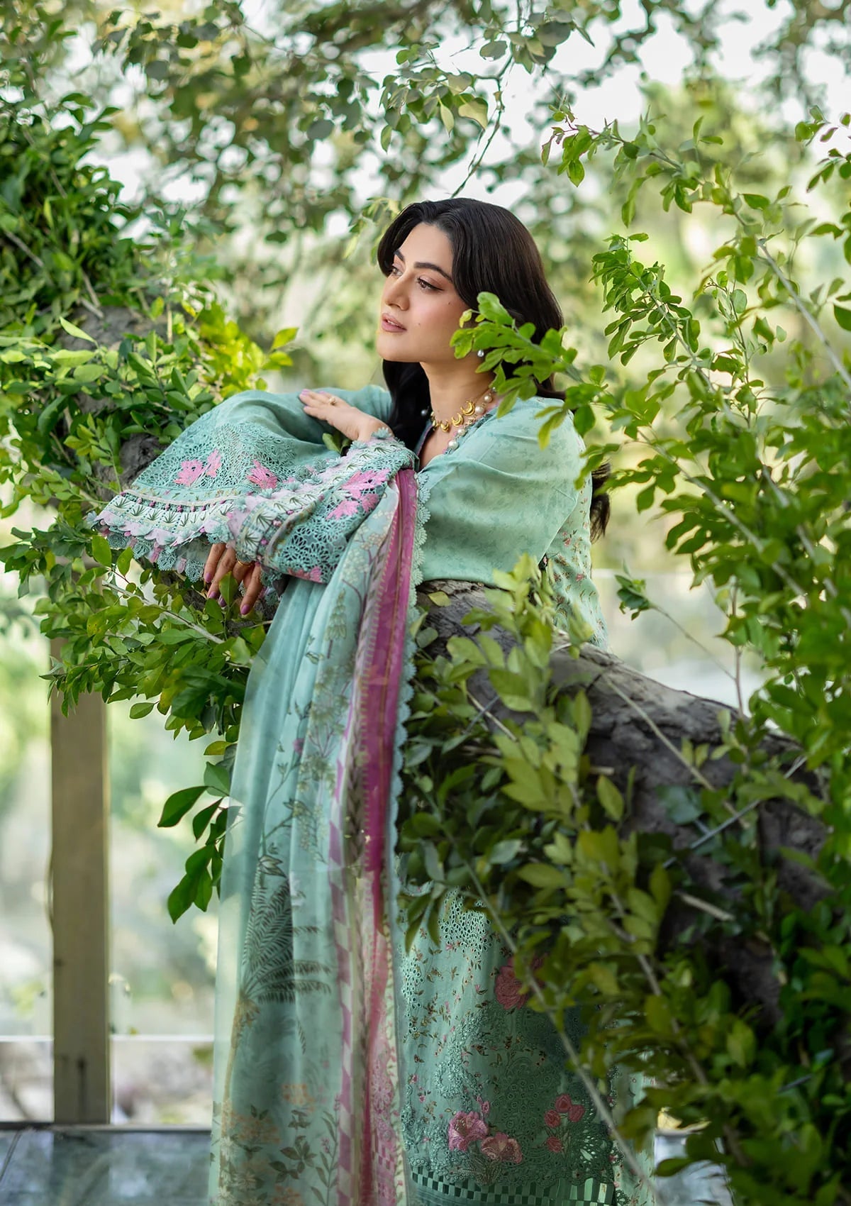 [ SUIT B ] - ELAF CHIKANKARI PRINTS WITH CHIFFON DUPATTA 2026