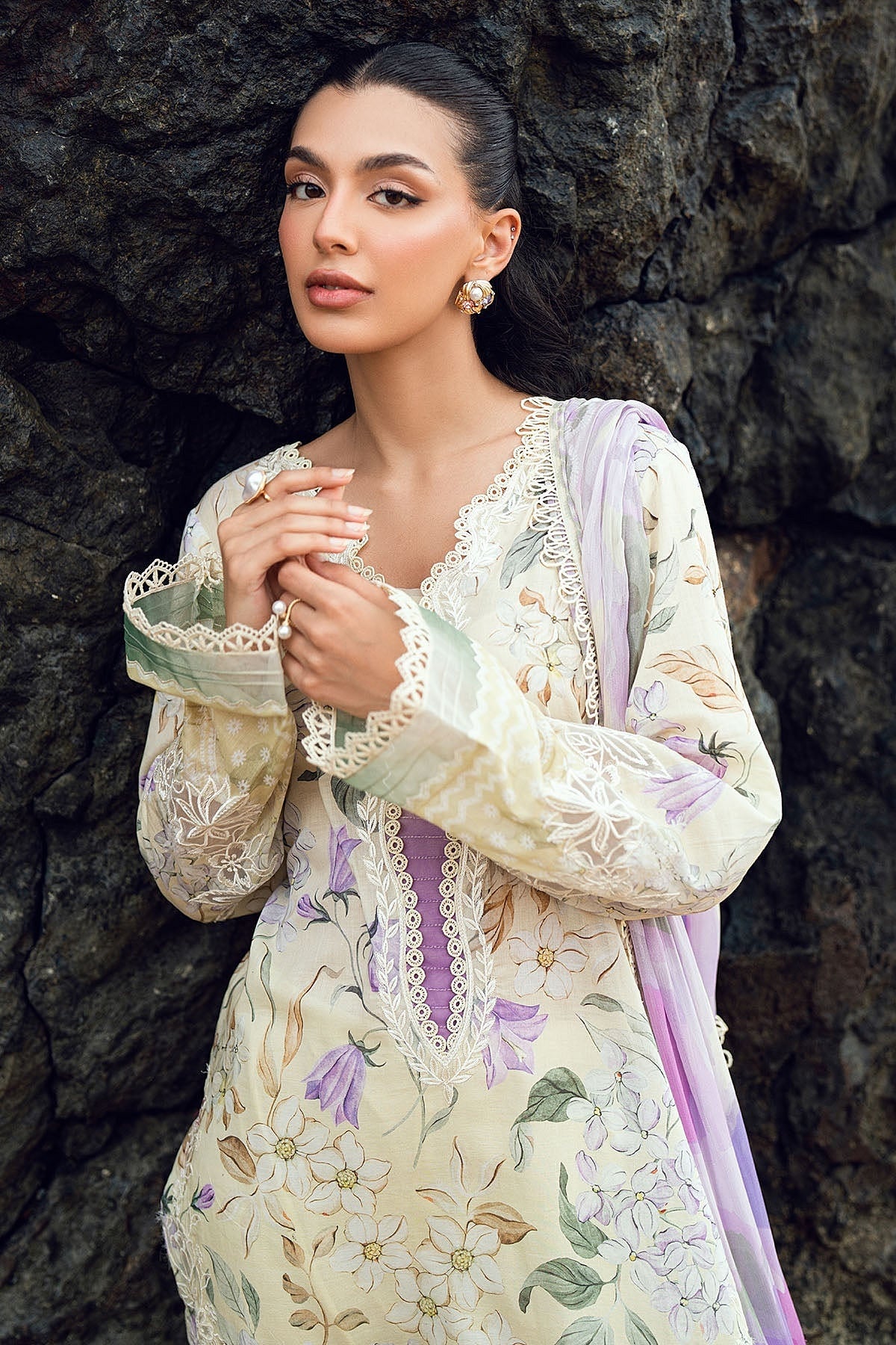 [ SUIT A ] - NUREH GARDENIA LAWN EMBROIDERED AND PRINTED 2026