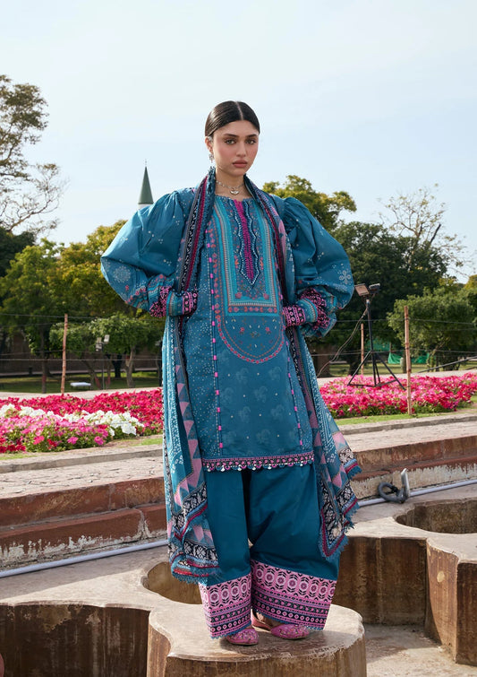 [ SUIT M ] - KAHF AANGAN LUXURY PRINT LAWN WITH CHIFFON DUPATTA 2026