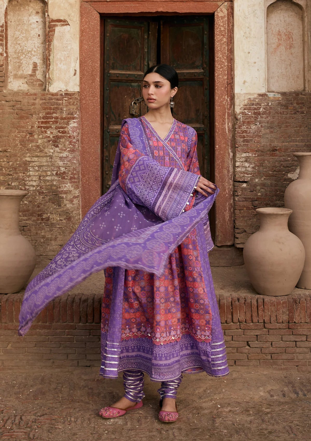 [ SUIT I ] - KAHF AANGAN LUXURY PRINT LAWN WITH CHIFFON DUPATTA 2026