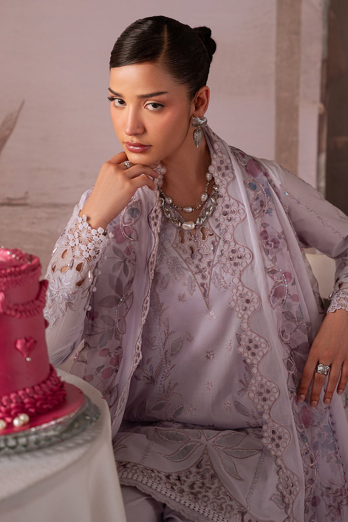 [ SUIT F ] - NUREH FEYA EMBROIDERED LAWN WITH EMBROIDERED CHIFFON DUPATTA COLLECTION 2026