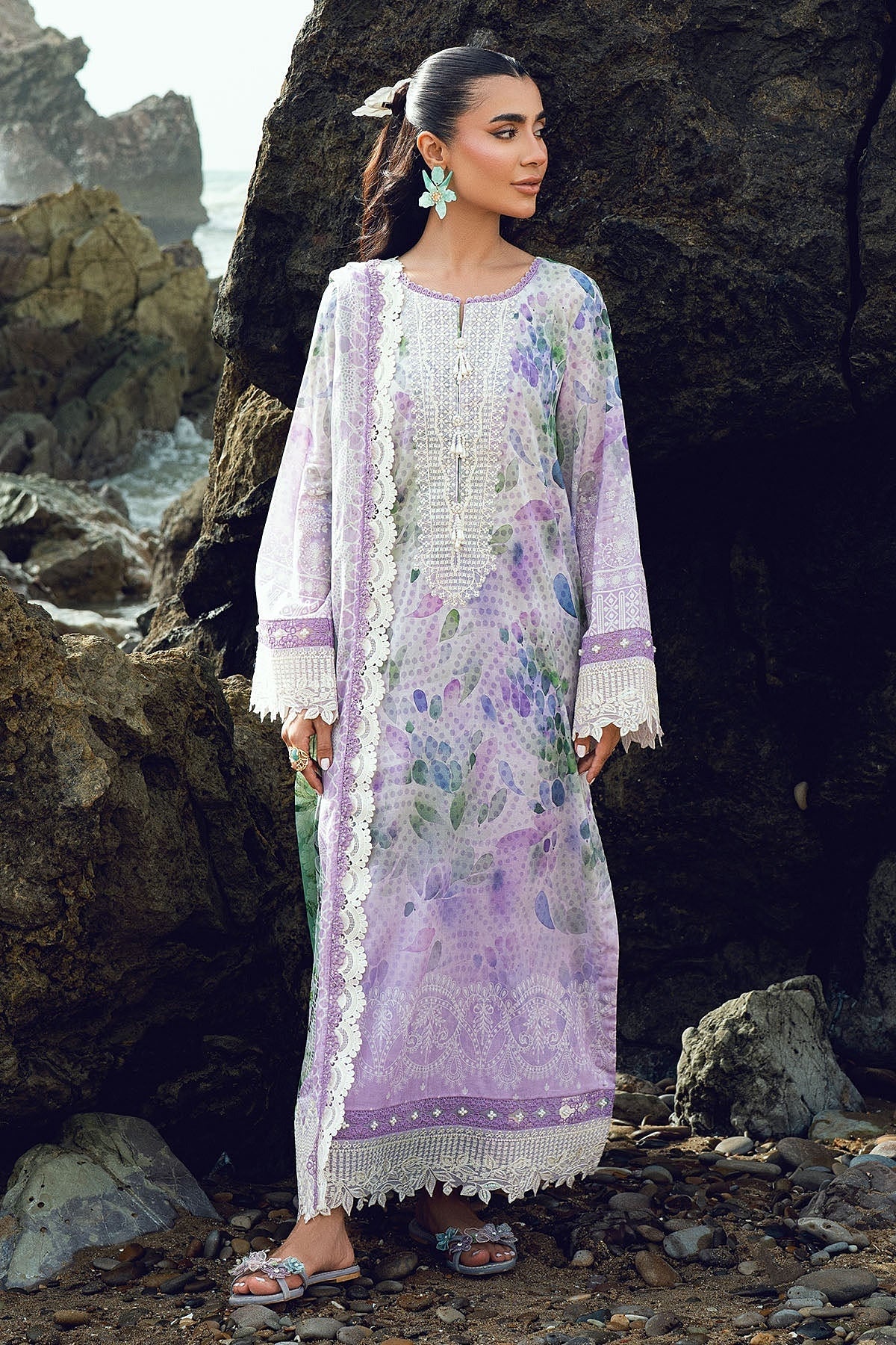 [ SUIT D ] - NUREH GARDENIA LAWN EMBROIDERED AND PRINTED 2026
