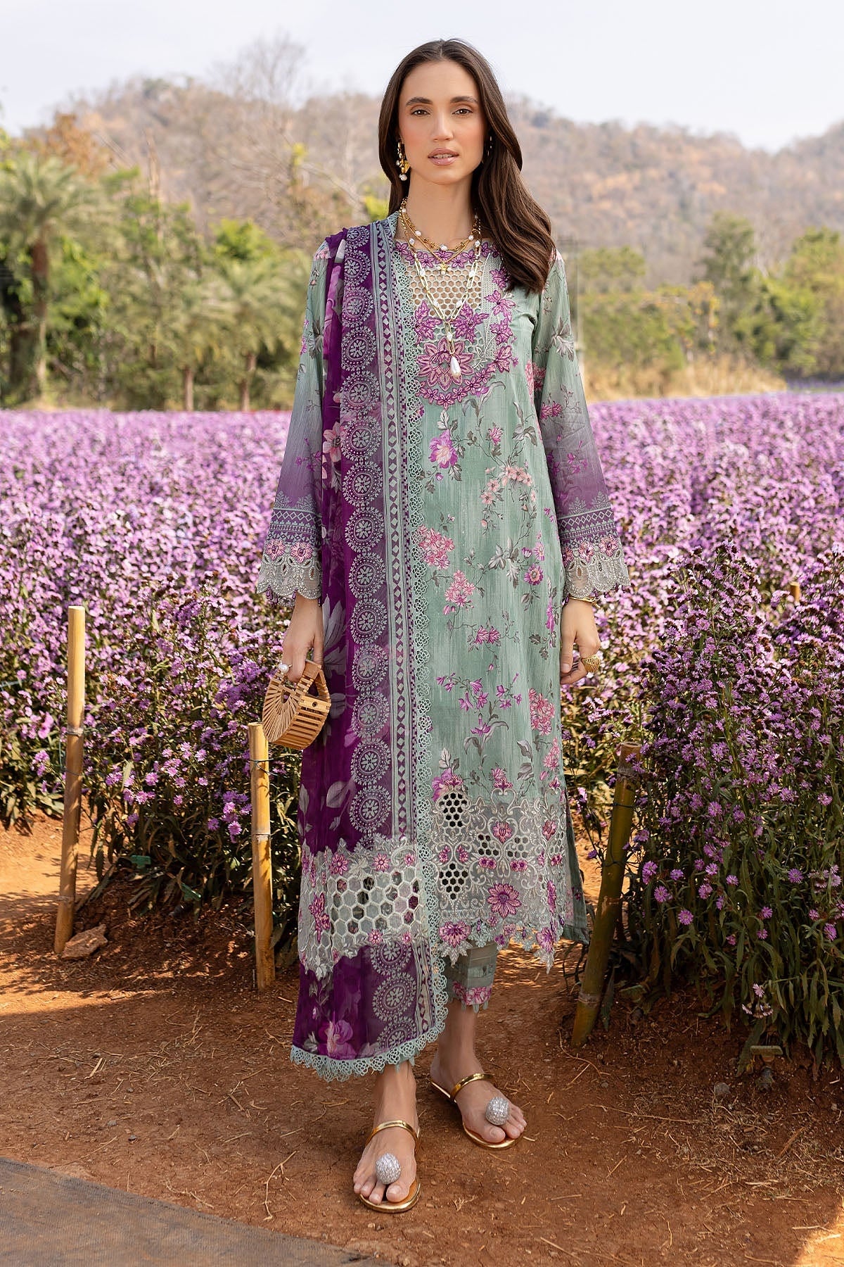 NUREH BLOOM LAWN PRINTED EMBROIDERED COLLECTION 2025