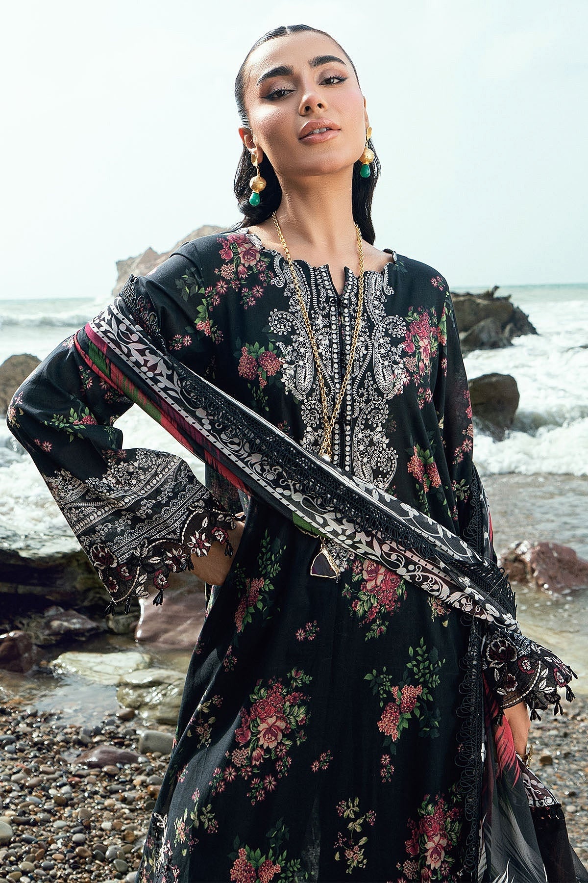 [ SUIT C ] - NUREH GARDENIA LAWN EMBROIDERED AND PRINTED 2026