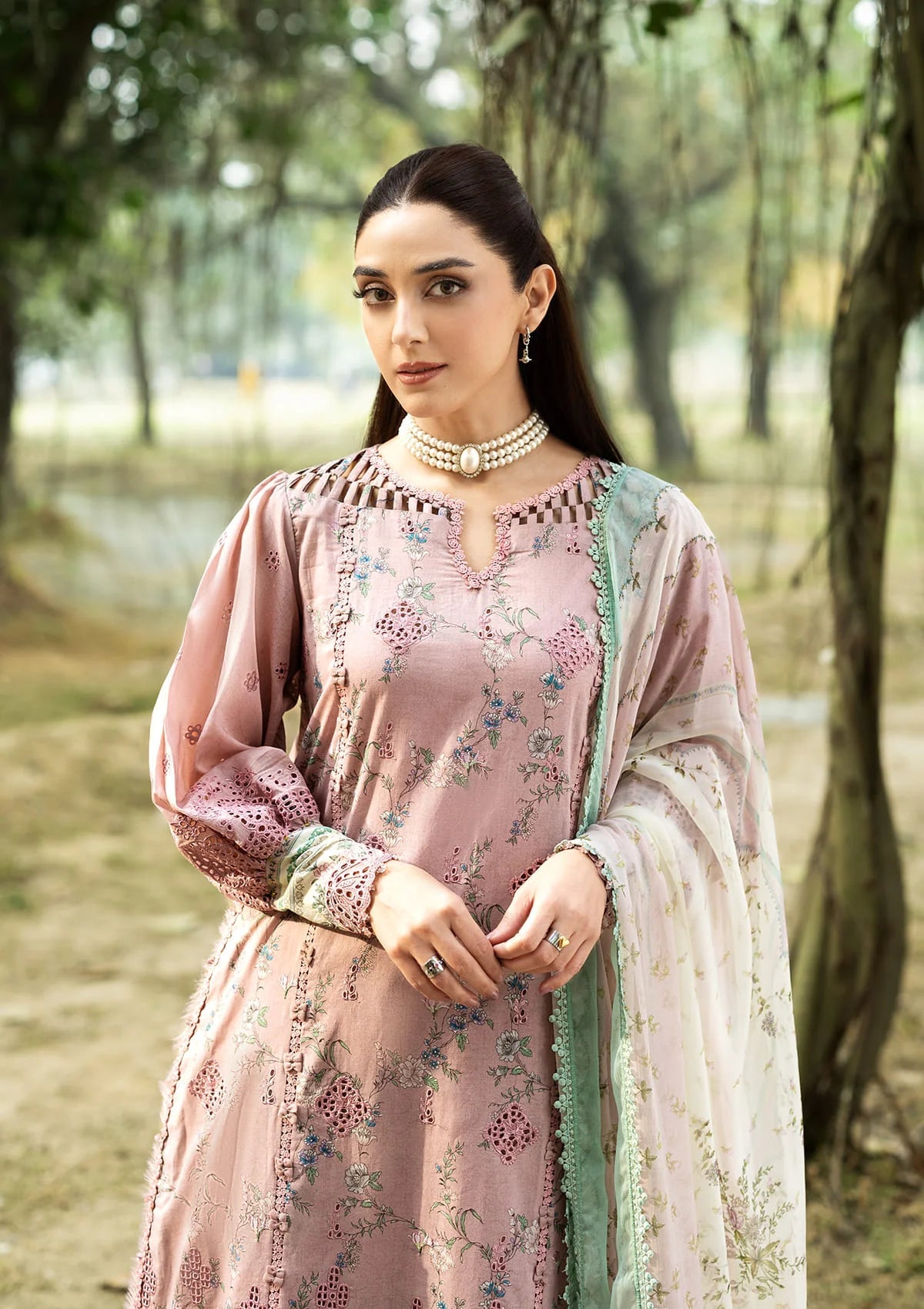 [ SUIT P ] - ELAF CHIKANKARI PRINTS WITH CHIFFON DUPATTA 2026