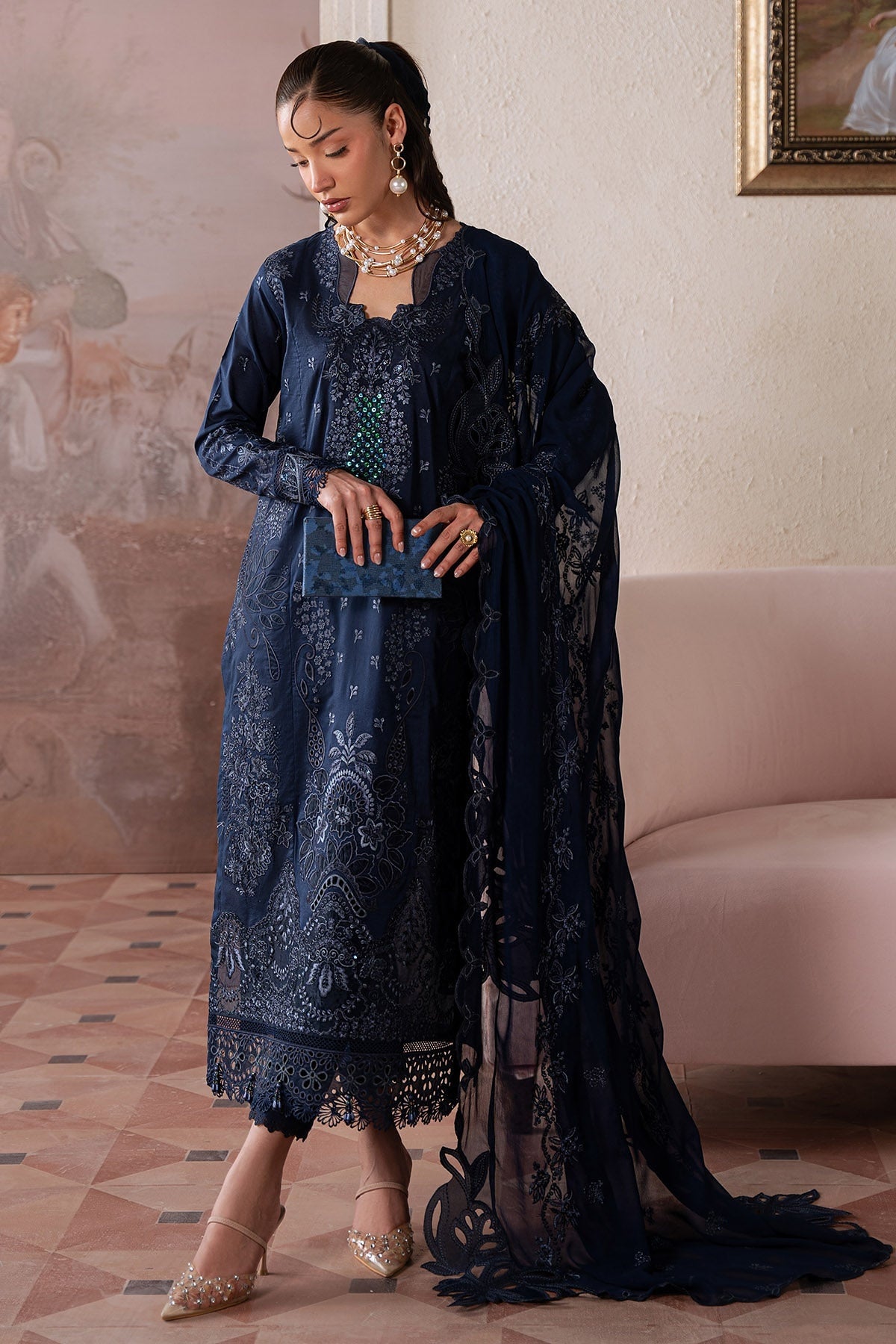 [ SUIT C ] - NUREH FEYA EMBROIDERED LAWN WITH EMBROIDERED CHIFFON DUPATTA COLLECTION 2026