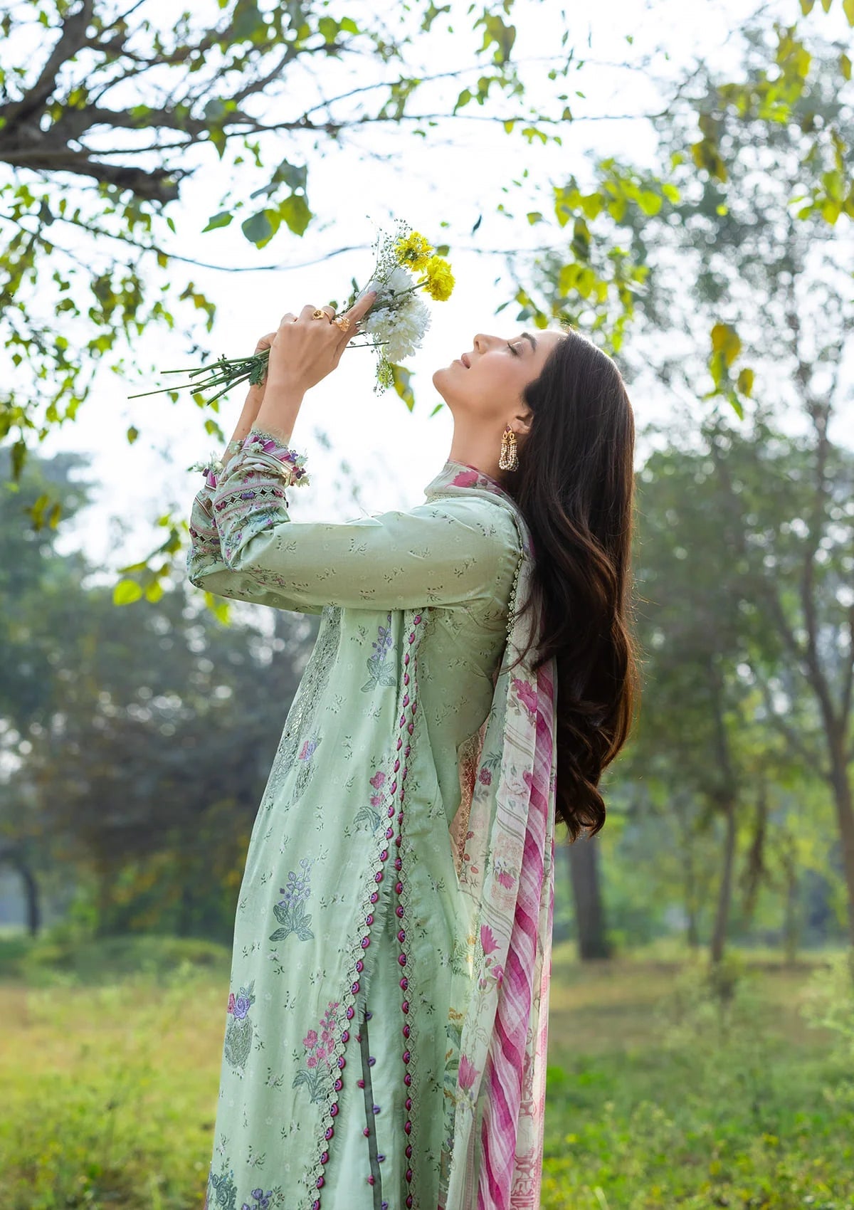 [ SUIT J ] - ELAF CHIKANKARI PRINTS WITH CHIFFON DUPATTA 2026