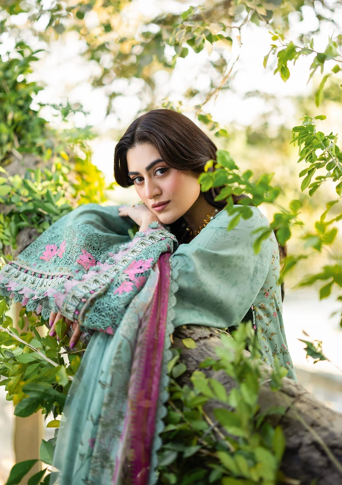 [ SUIT B ] - ELAF CHIKANKARI PRINTS WITH CHIFFON DUPATTA 2026