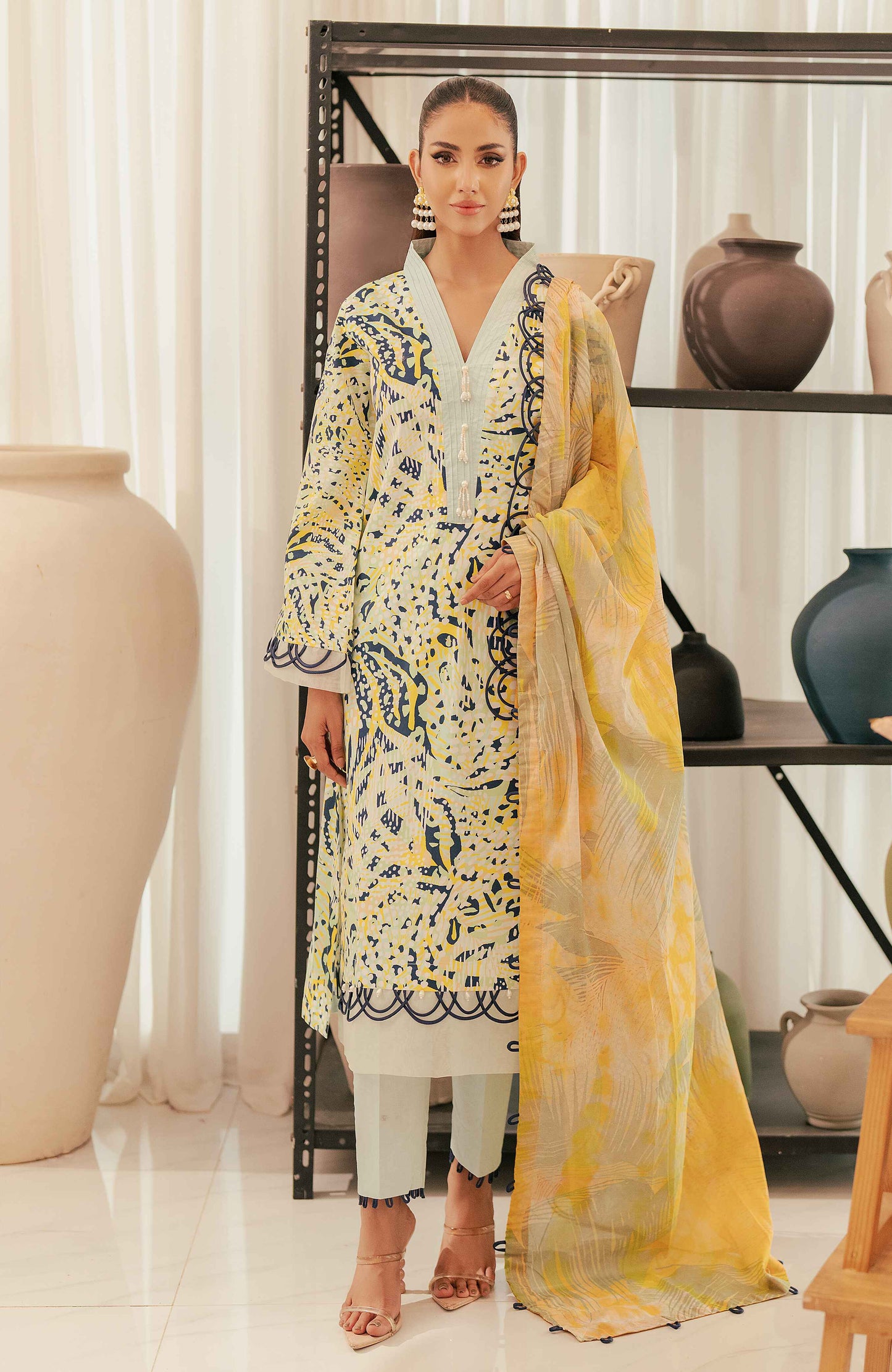 ALZOHAIB BLOOM SUNSHINE COTTON SILK COLLECTION 2024