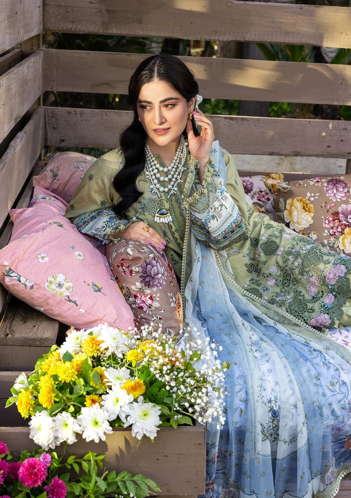 [ SUIT L ] - ELAF CHIKANKARI PRINTS WITH CHIFFON DUPATTA 2026