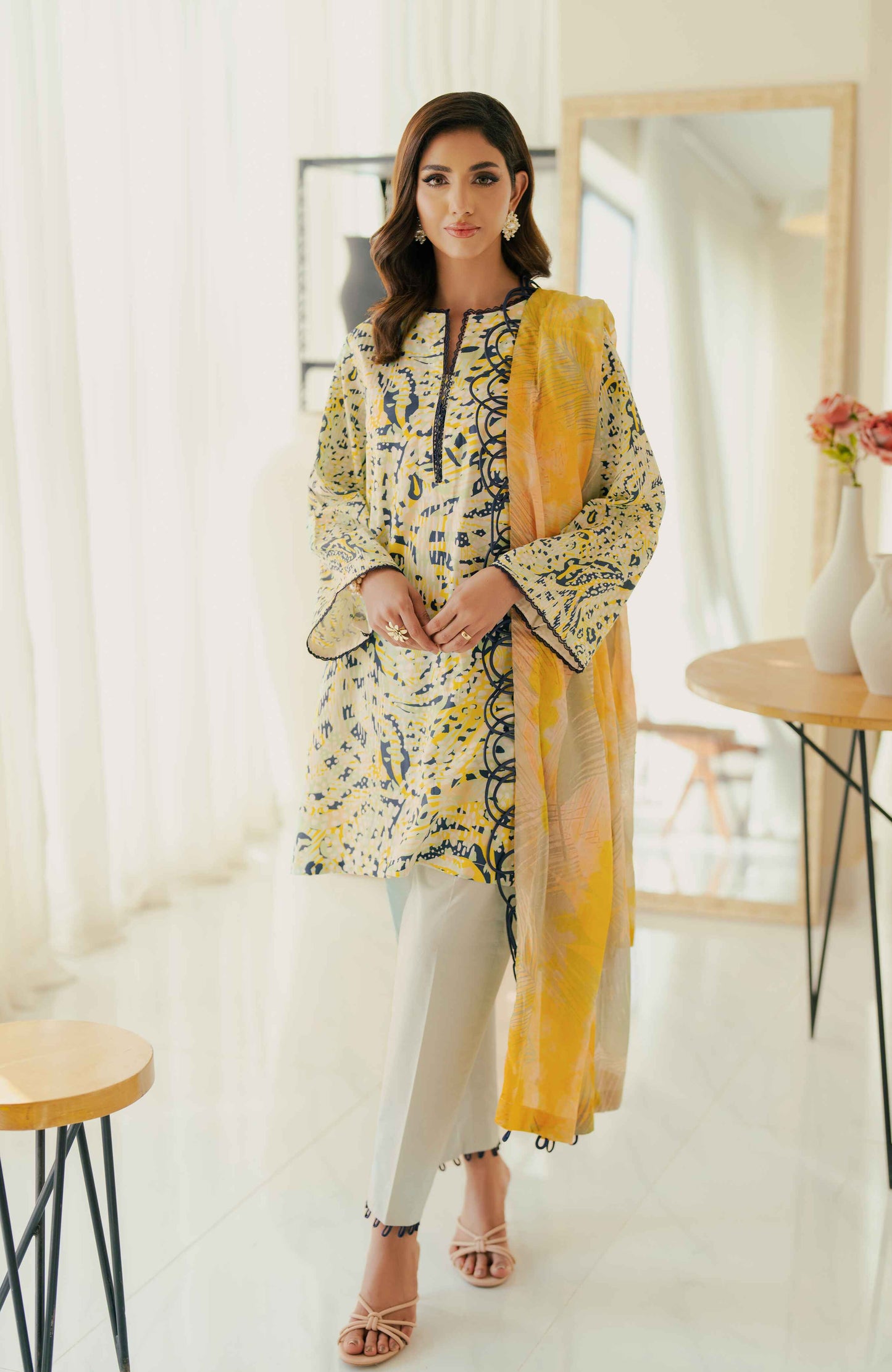 ALZOHAIB BLOOM SUNSHINE COTTON SILK COLLECTION 2024