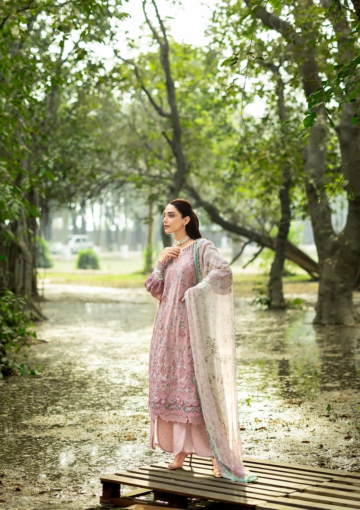 [ SUIT P ] - ELAF CHIKANKARI PRINTS WITH CHIFFON DUPATTA 2026