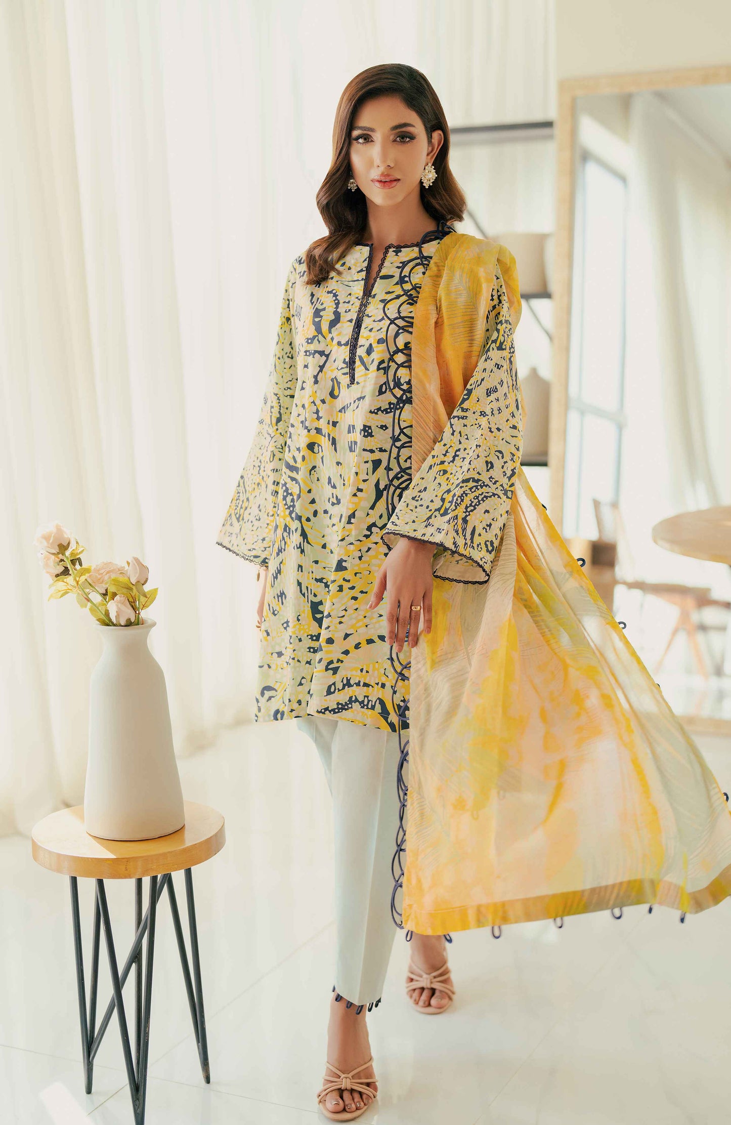 ALZOHAIB BLOOM SUNSHINE COTTON SILK COLLECTION 2024