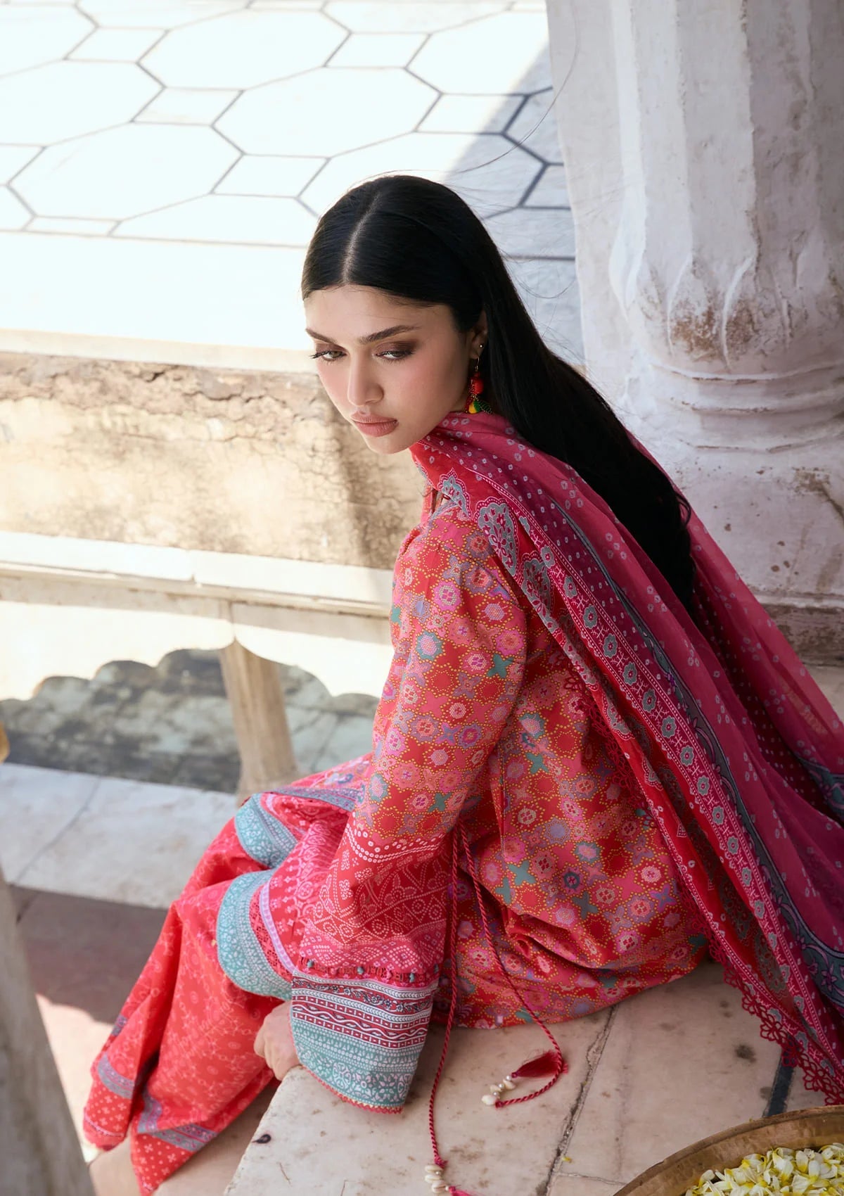 [ SUIT J ] - KAHF AANGAN LUXURY PRINT LAWN WITH CHIFFON DUPATTA 2026