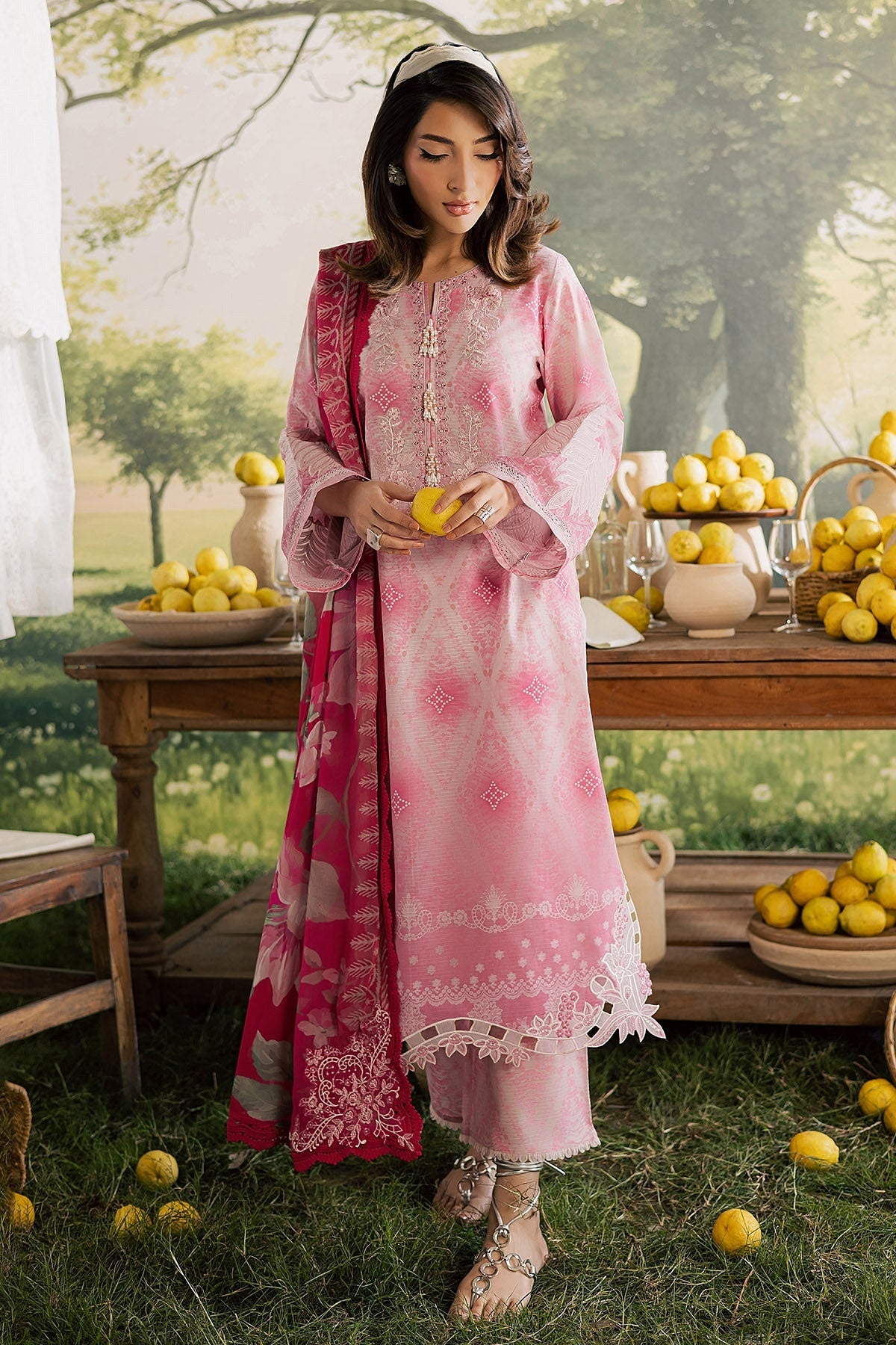 [ SUIT A ] - NUREH BLOOM LAWN EMBROIDERED AND PRINTED DORIYA COLLECTION 2026