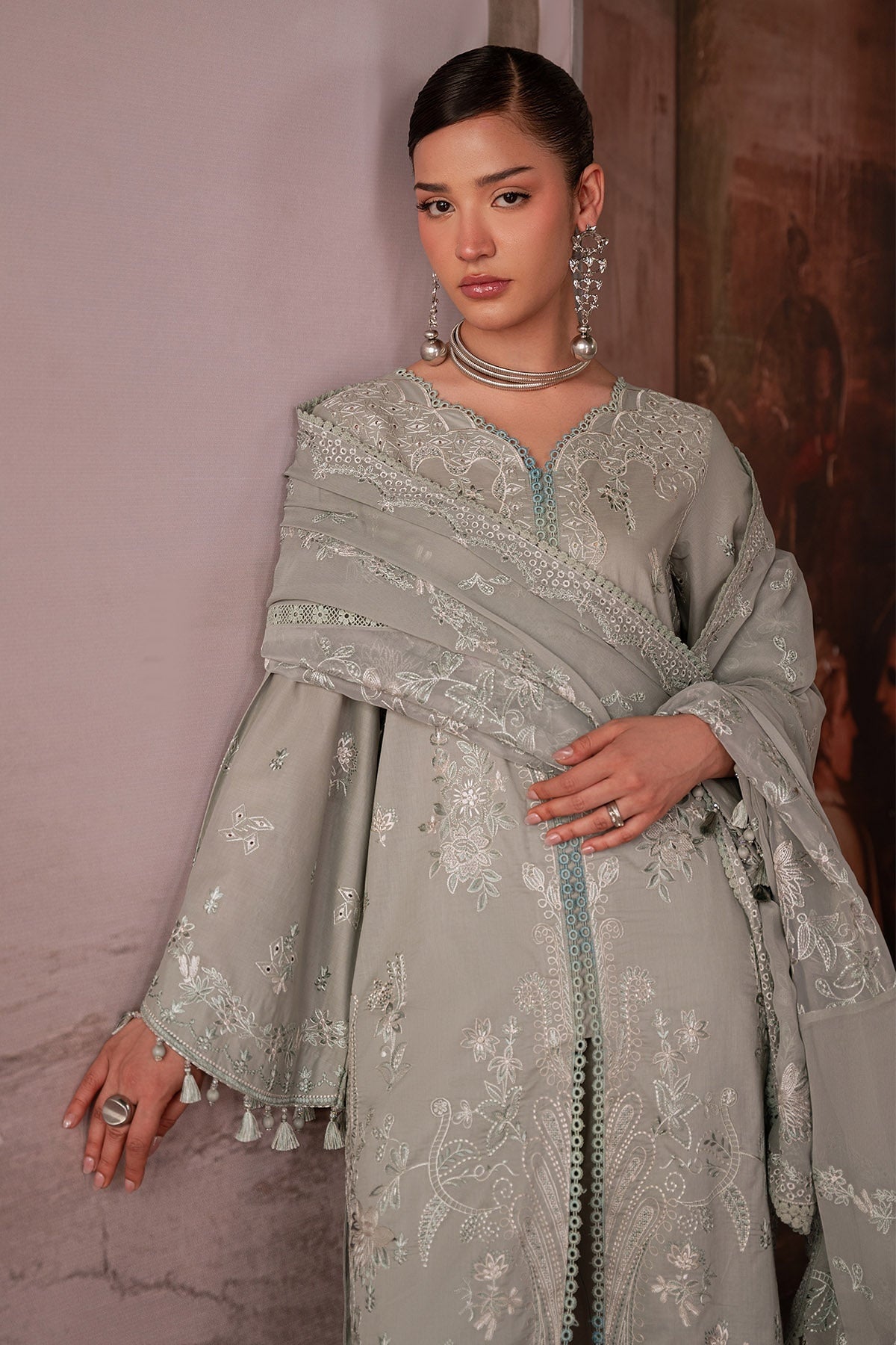 [ SUIT E ] - NUREH FEYA EMBROIDERED LAWN WITH EMBROIDERED CHIFFON DUPATTA COLLECTION 2026