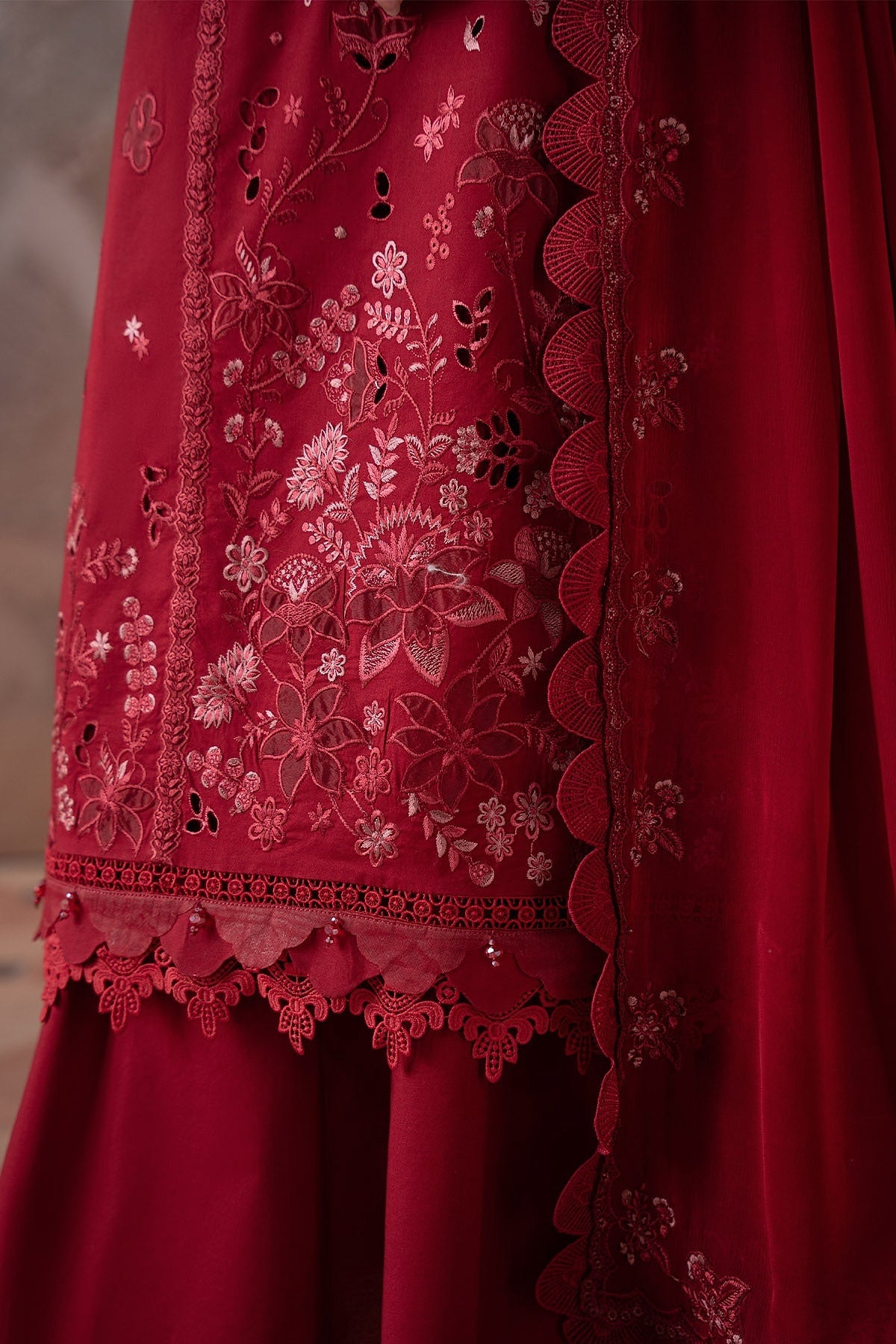[ SUIT A ] - NUREH FEYA EMBROIDERED LAWN WITH EMBROIDERED CHIFFON DUPATTA COLLECTION 2026