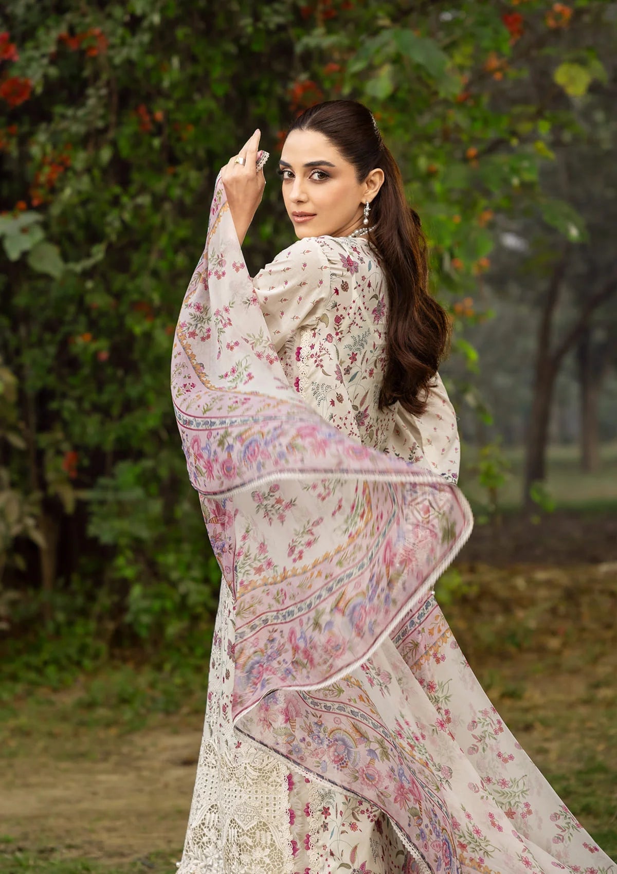 [ SUIT A ] - ELAF CHIKANKARI PRINTS WITH CHIFFON DUPATTA 2026