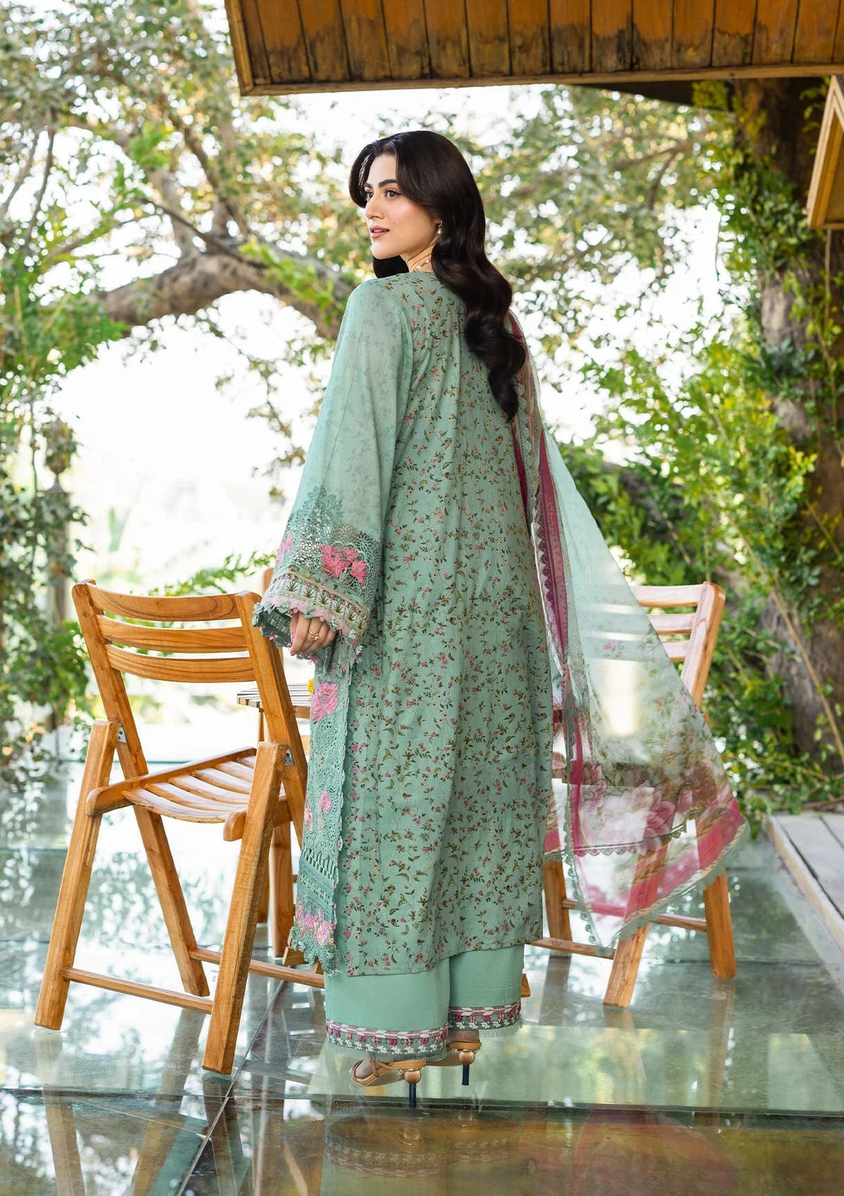[ SUIT B ] - ELAF CHIKANKARI PRINTS WITH CHIFFON DUPATTA 2026