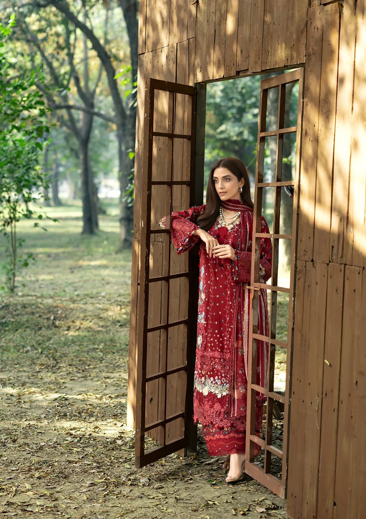 [ SUIT C ] - ELAF CHIKANKARI PRINTS WITH CHIFFON DUPATTA 2026