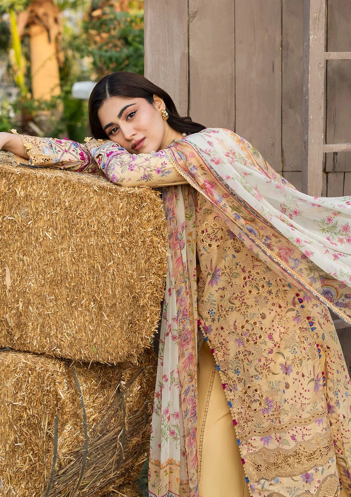 [ SUIT H ] - ELAF CHIKANKARI PRINTS WITH CHIFFON DUPATTA 2026