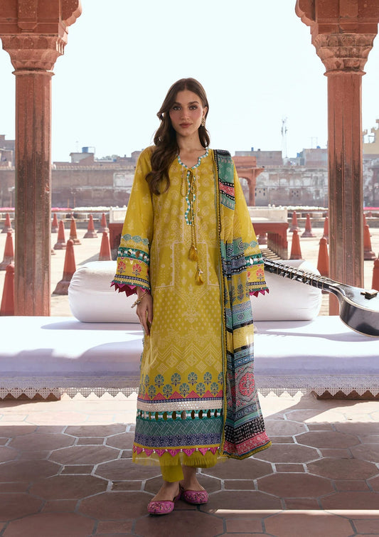 [ SUIT F ] - KAHF AANGAN LUXURY PRINT LAWN WITH CHIFFON DUPATTA 2026