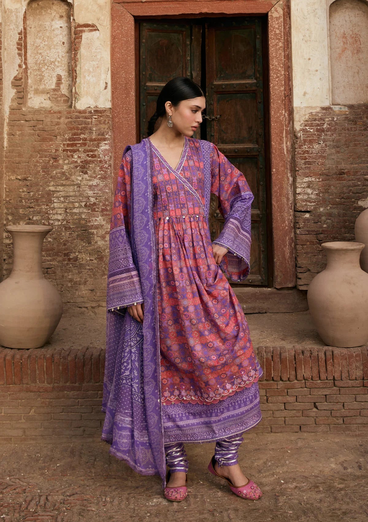 [ SUIT I ] - KAHF AANGAN LUXURY PRINT LAWN WITH CHIFFON DUPATTA 2026