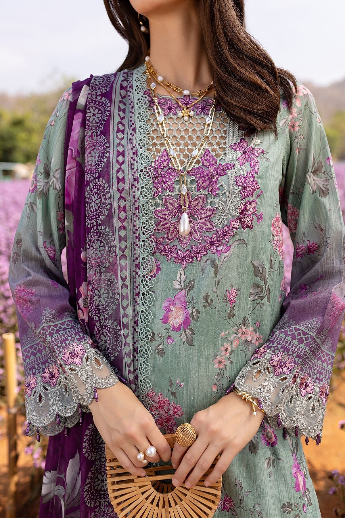 NUREH BLOOM LAWN PRINTED EMBROIDERED COLLECTION 2025