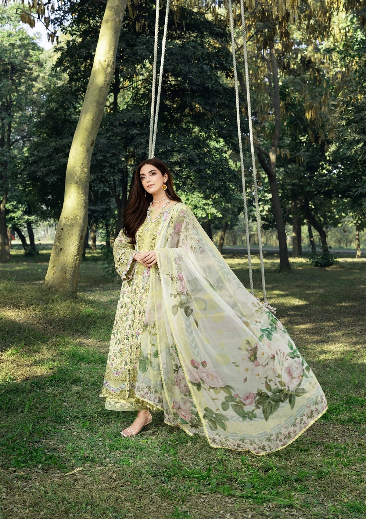 [ SUIT O ] - ELAF CHIKANKARI PRINTS WITH CHIFFON DUPATTA 2026