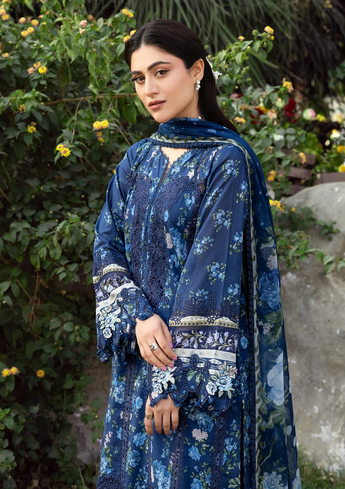 [ SUIT F ] - ELAF CHIKANKARI PRINTS WITH CHIFFON DUPATTA 2026