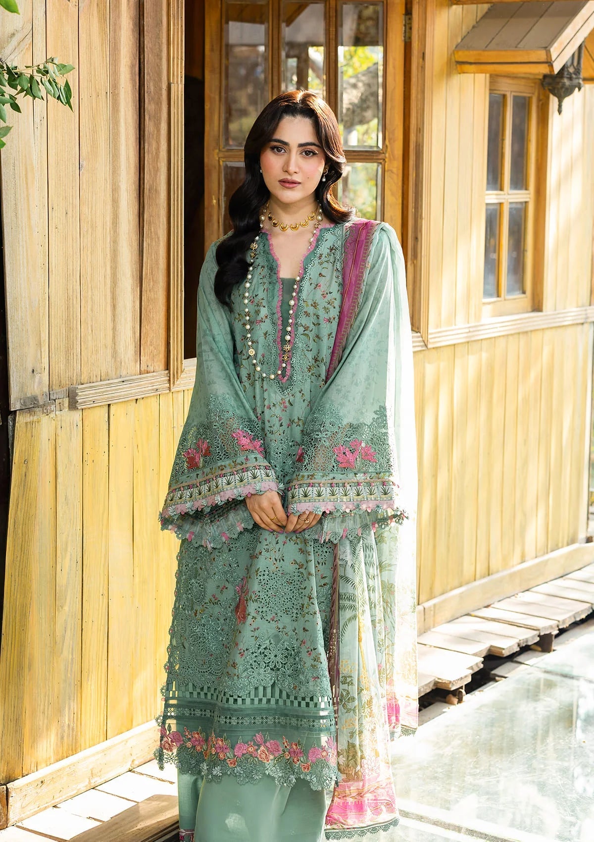 [ SUIT B ] - ELAF CHIKANKARI PRINTS WITH CHIFFON DUPATTA 2026