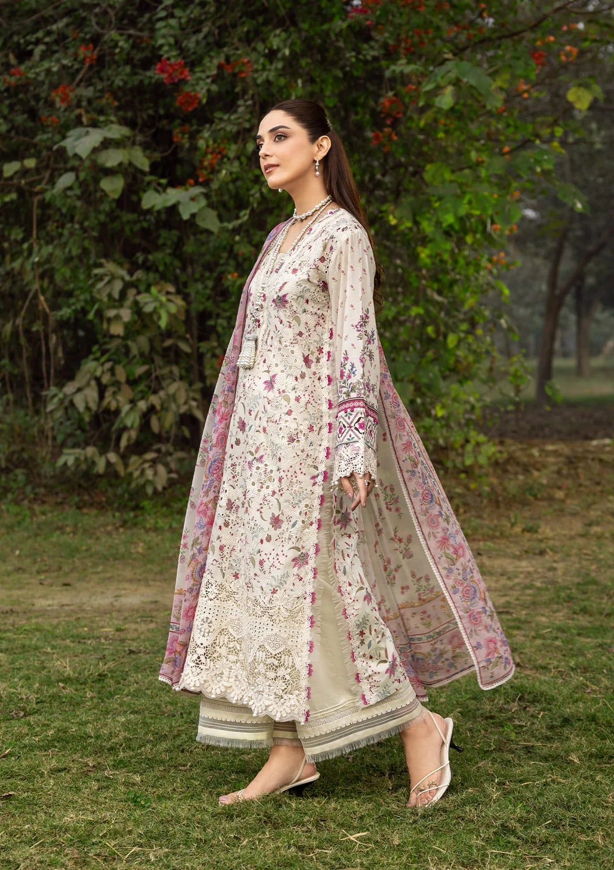 [ SUIT A ] - ELAF CHIKANKARI PRINTS WITH CHIFFON DUPATTA 2026