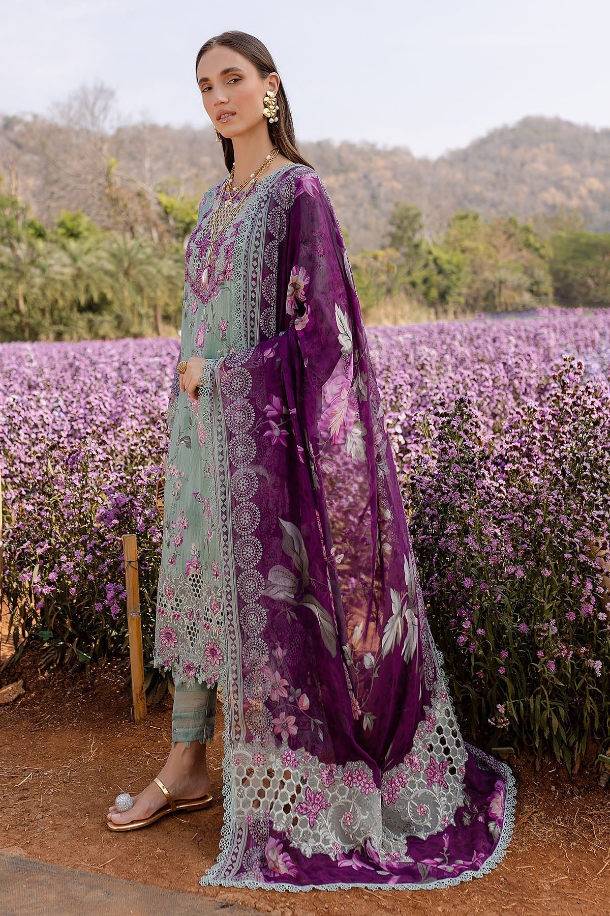 NUREH BLOOM LAWN PRINTED EMBROIDERED COLLECTION 2025